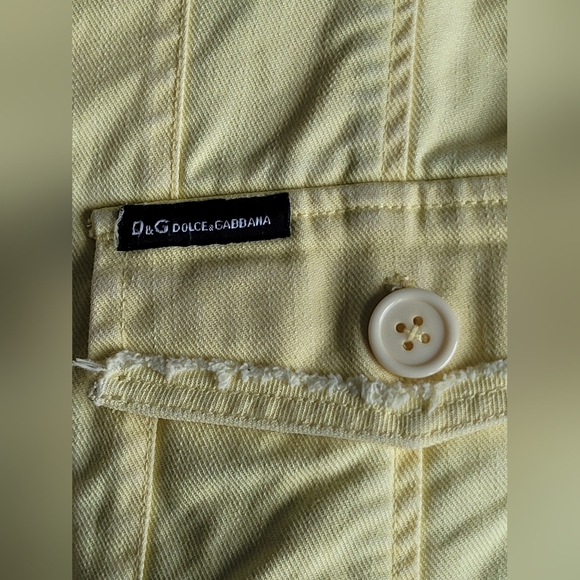 Dolce & Gabbana yellow cotton denim blazer jacket. Fits size small/medium. - Picture 3 of 5